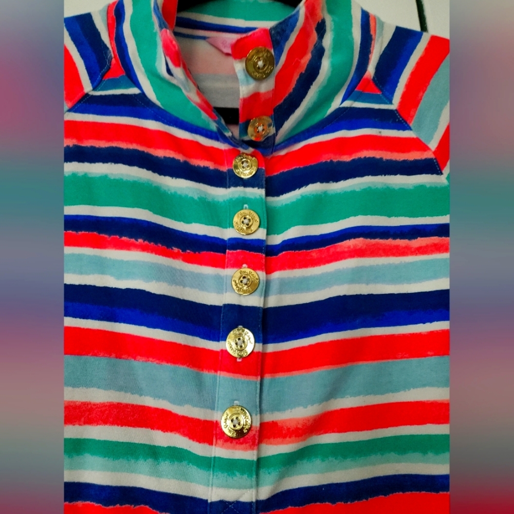 Colorful Striped Button-Up Top